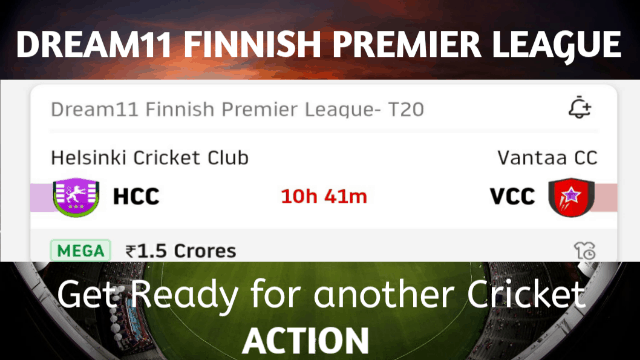Dream11 Finnish Premier League T20| HCC VS VCC| Dream11 Fantasy Cricket Tips