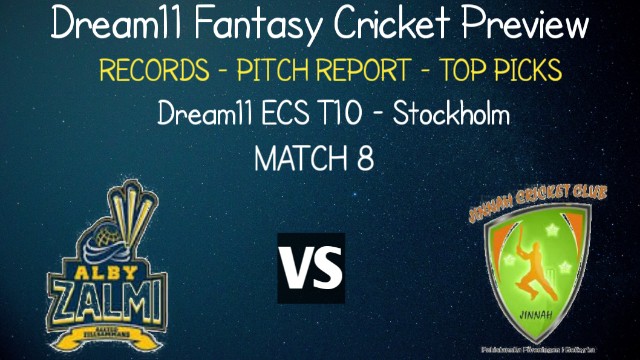 ALZ vs PF | Match 8, Dream11 ECS T10 Stockholm | Today Match Prediction and Players Records