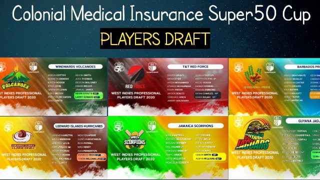 West Indies cricket announced player draft of Colonial Medical Insurance Super50 Cup 2020