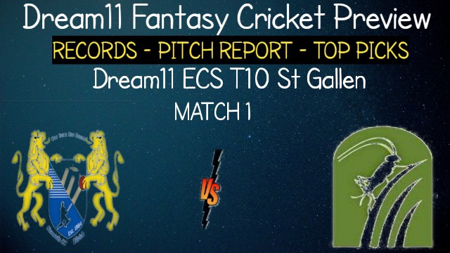 ZNCC vs ZUCC | Match 1, Dream11 ECS T10 St Gallen | Today Match Prediction and Players Records