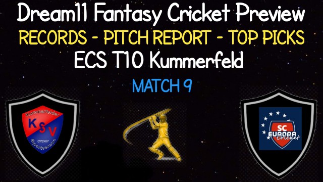 SCE vs KSV | Match 9, Dream11 ECS T10 Kummerfeld | Today Match Prediction and Players Records