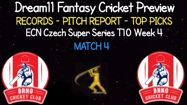 BRG vs BRD | Match 4, ECN Czech Super Series T10 | Dream11 Today Match Prediction and Players Records