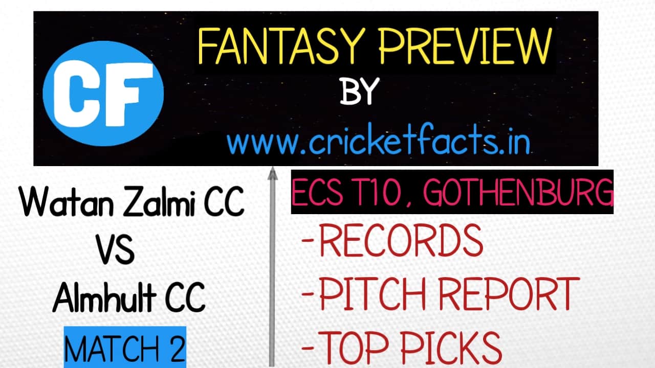 WZC vs ALM | Match 2,ECS T10 Gothenburg | Dream11 Today Match Prediction and Players Records