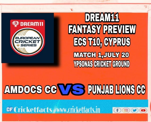 AMD vs PNL | Match 1,ECS T10 Cyprus | Dream11 Today Match Prediction and Players Records
