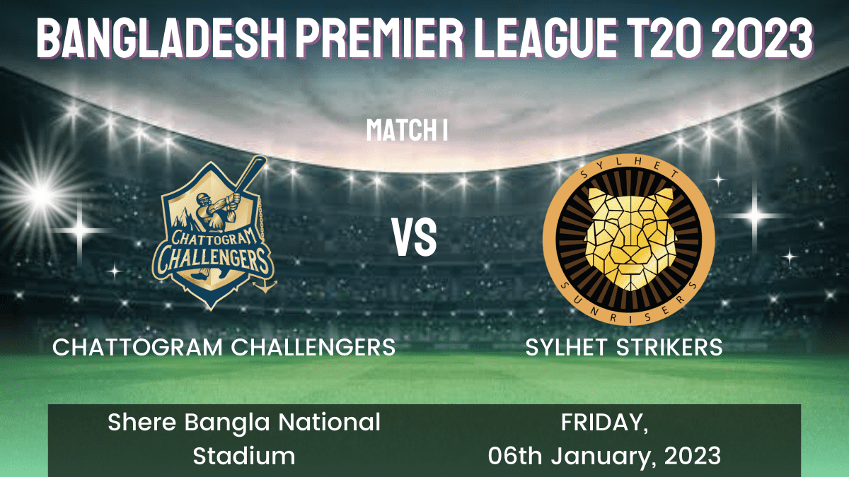 CCH vs SYL Dream11 Prediction, Head To Head, Players Stats, Fantasy Team, Playing 11 and Pitch Report — Match 1, Bangladesh Premier League T20 2023