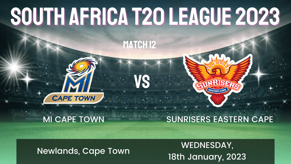 CT vs EAC Dream11 Prediction, Head To Head, Players Stats, Fantasy Team, Playing 11 and Pitch Report — Match 12, SA T20 League 2023