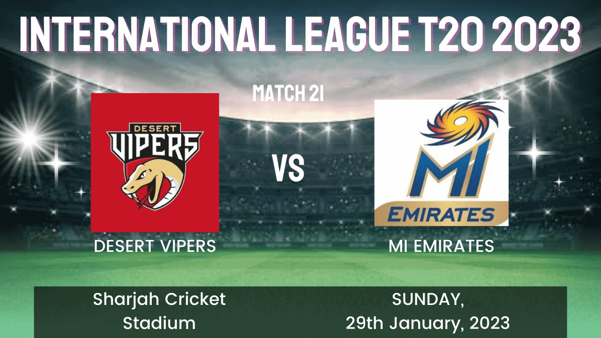 VIP vs EMI Dream11 Prediction, Head To Head, Players Stats, Fantasy Team, Playing 11 and Pitch Report — Match 21, International League T20 2023