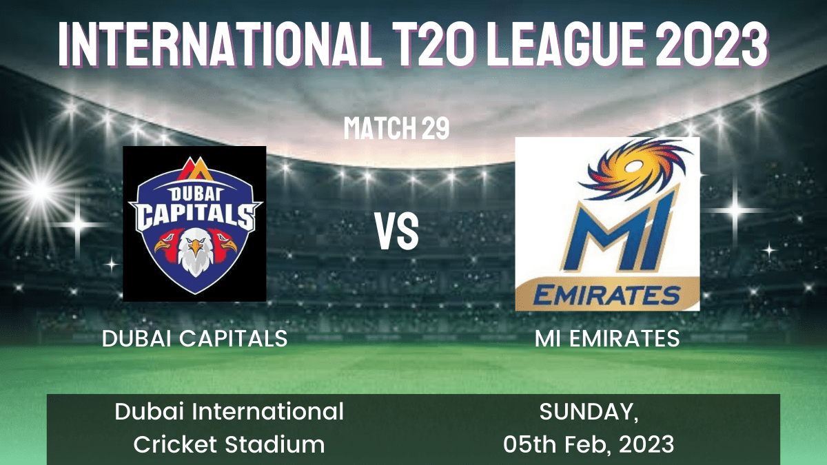 DUB vs EMI Dream11 Prediction, Head To Head, Players Stats, Fantasy Team, Playing 11 and Pitch Report — Match 29, International League T20 2023