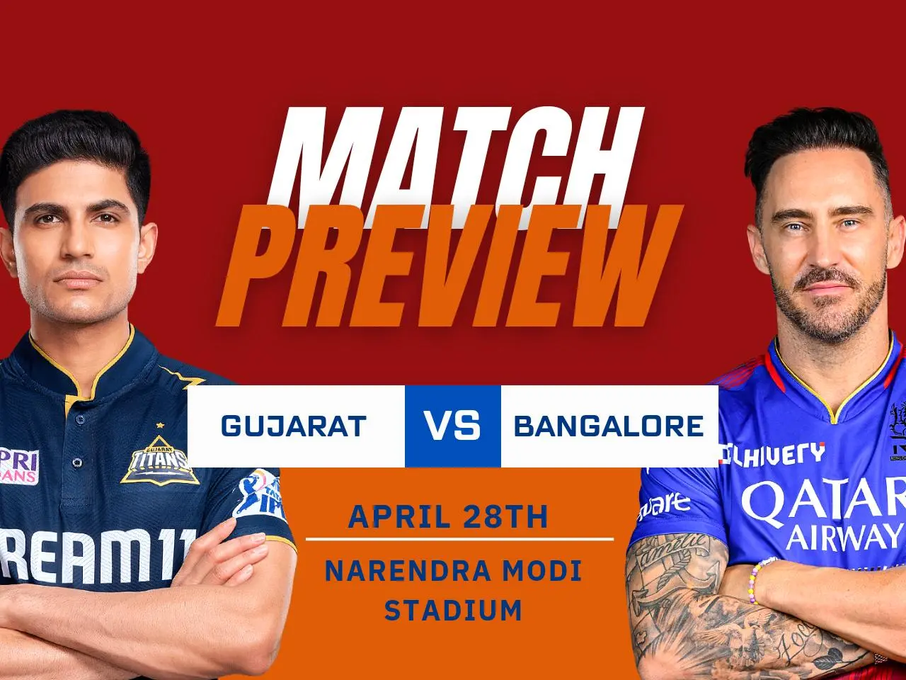 GT vs RCB Preview: Team Analysis, H2H and Key Matchups